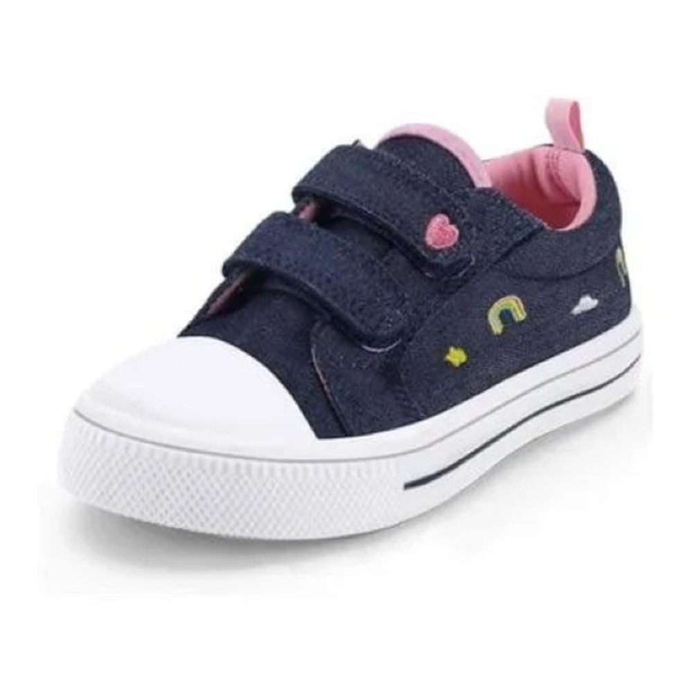 KIDS DENIM & PINK SNEAKERS